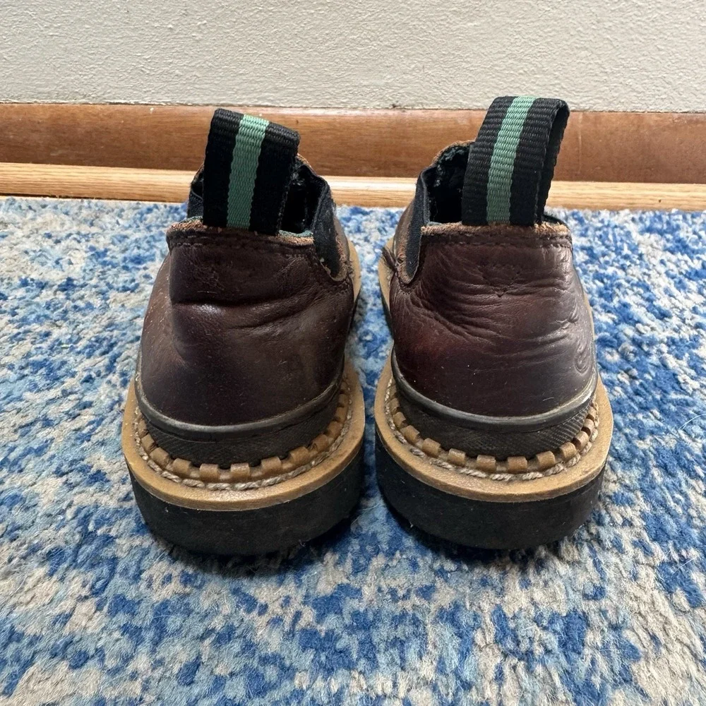 Georgia Romeo Boys Size 12.5M Brown Classic Outdoor Leather Slip On Boots Shoes